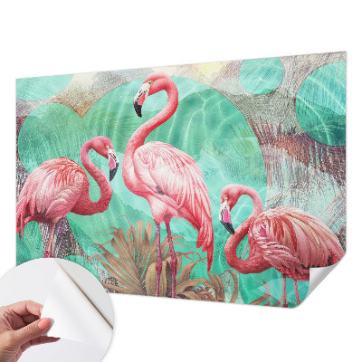 Zelfklevend fotobehang met exotische vogels als motief