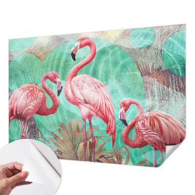 Zelfklevend fotobehang met exotische vogels als motief