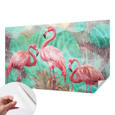 Zelfklevend fotobehang met exotische vogels als motief