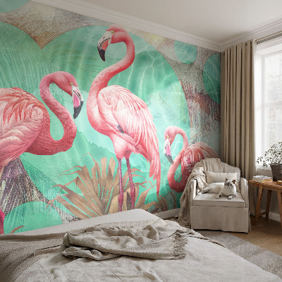 Zelfklevend fotobehang met exotische vogels als motief