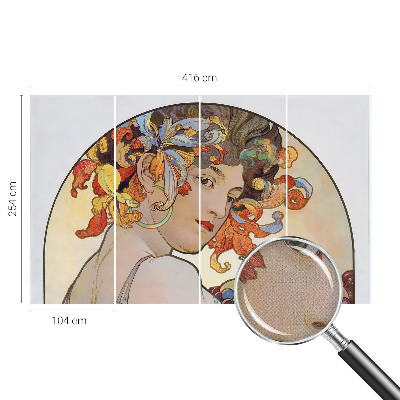 Zelfklevend fotobehang op maat Kleurrijke Art Nouveau