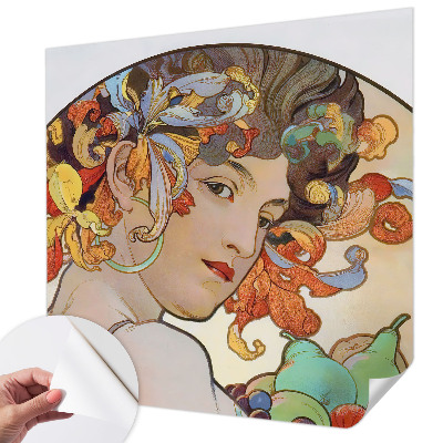 Zelfklevend fotobehang op maat Kleurrijke Art Nouveau