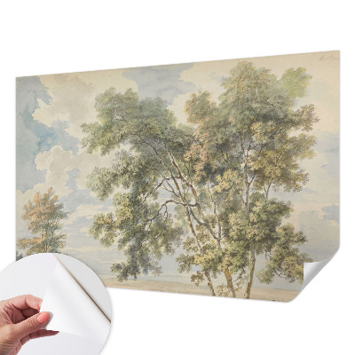 Fotobehang voor de kinderkamer met een romantische natuurrijke print