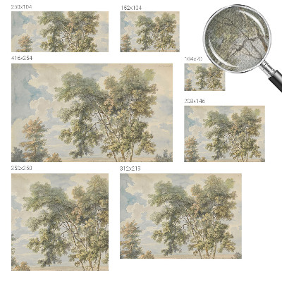 Fotobehang voor de kinderkamer met een romantische natuurrijke print