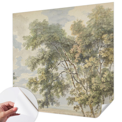 Fotobehang voor de kinderkamer met een romantische natuurrijke print