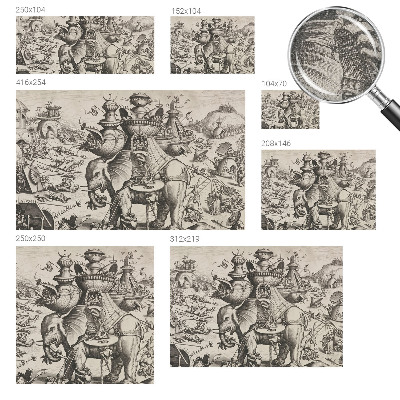 Zelfklevend fotobehang Een groteske strijd