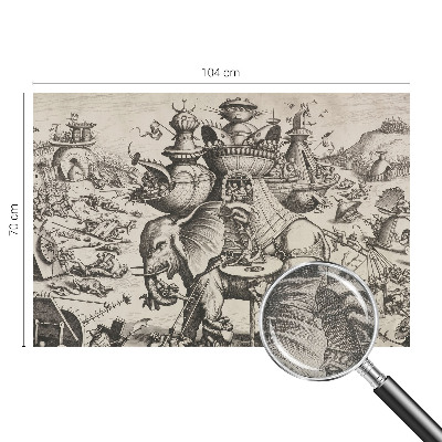 Zelfklevend fotobehang Een groteske strijd