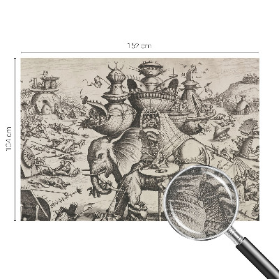 Zelfklevend fotobehang Een groteske strijd