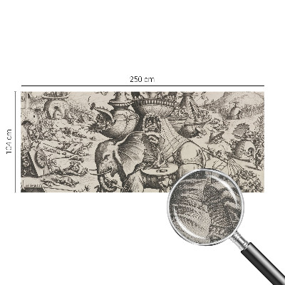 Zelfklevend fotobehang Een groteske strijd