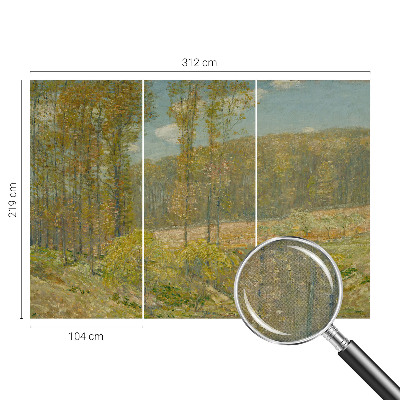 Foto behang voor de kinderkamer met een boslandschap