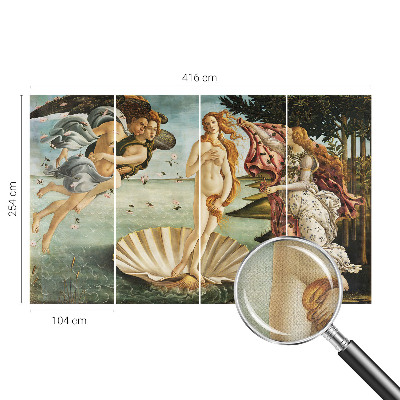 3D fotobehang met het schilderij De geboorte van Venus