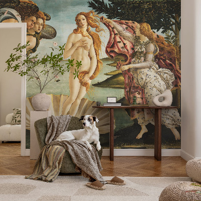 3D fotobehang met het schilderij De geboorte van Venus