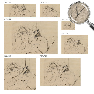 Zelfklevende behangsticker met een artistiek en elegant ontwerp
