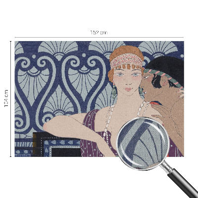 Fotobehang kinderkamer met een artistiek weergegeven echtpaar