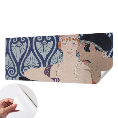 Fotobehang kinderkamer met een artistiek weergegeven echtpaar