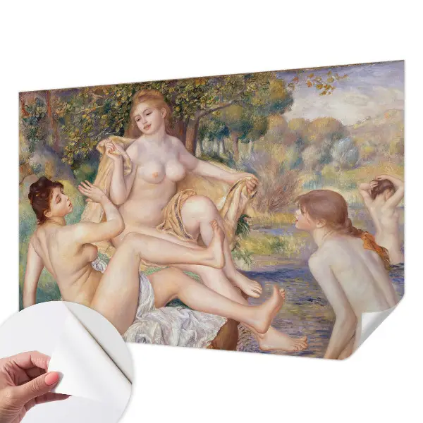 Fotobehang babykamer met een afbeelding van rustende vrouwen