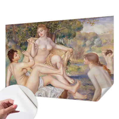 Fotobehang babykamer met een afbeelding van rustende vrouwen