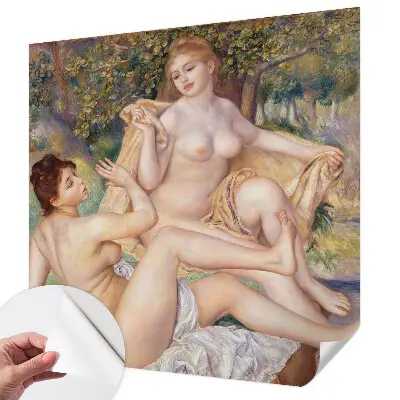 Fotobehang babykamer met een afbeelding van rustende vrouwen