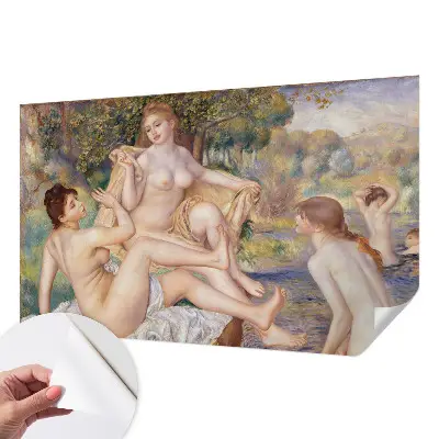Fotobehang babykamer met een afbeelding van rustende vrouwen
