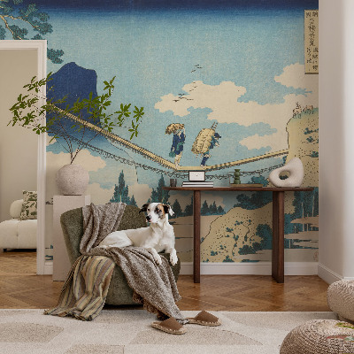 Fotobehang tienerkamer met afbeelding van een bergbrug