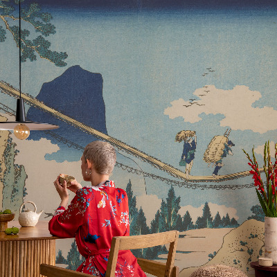 Fotobehang tienerkamer met afbeelding van een bergbrug