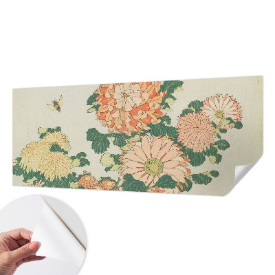 Fotobehang zelfklevend met een patroon van chrysantenbloemen