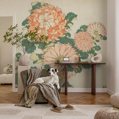 Fotobehang zelfklevend Chrysantenbloemen