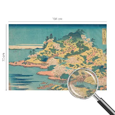 Zelfklevende behangsticker met een Japans landschap als motief