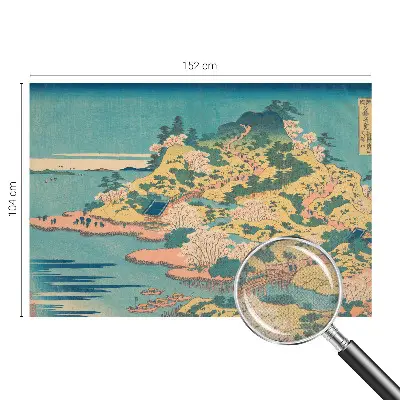 Zelfklevende behangsticker met een Japans landschap als motief