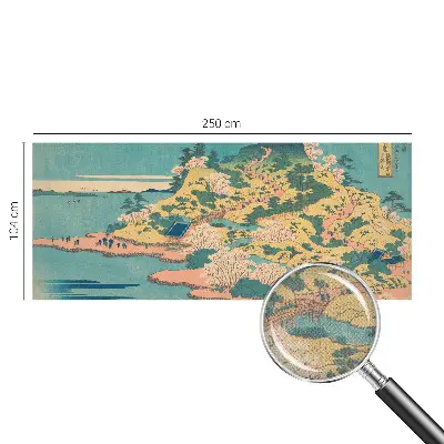 Zelfklevende behangsticker met een Japans landschap als motief