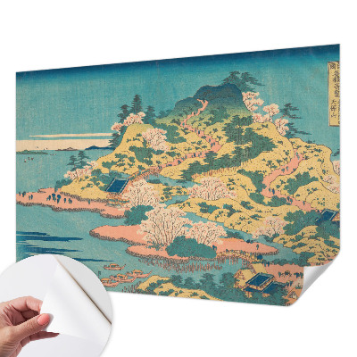 Zelfklevende behangsticker Japans landschap