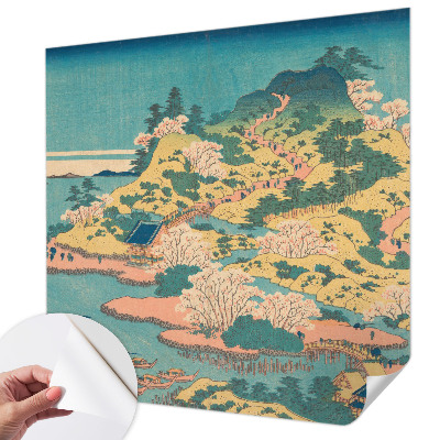 Zelfklevende behangsticker Japans landschap