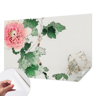 Fotobehang kinderkamer met een subtiel bloemenmotief