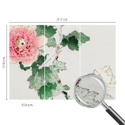 Fotobehang kinderkamer met een subtiel bloemenmotief