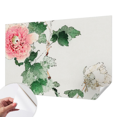 Fotobehang kinderkamer met een subtiel bloemenmotief