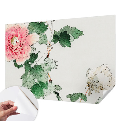 Fotobehang kinderkamer met een subtiel bloemenmotief