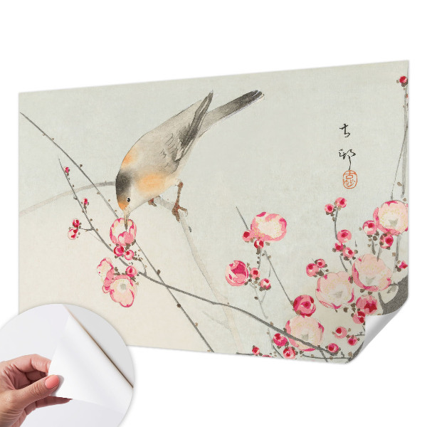 Fotobehang babykamer Bloemvogel
