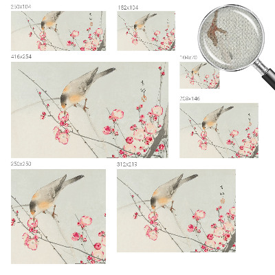 Fotobehang babykamer Bloemvogel