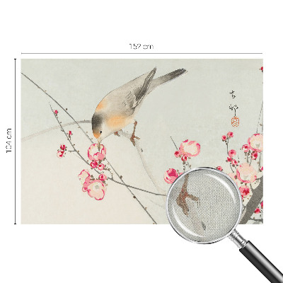 Fotobehang babykamer Bloemvogel
