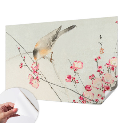 Fotobehang babykamer Bloemvogel