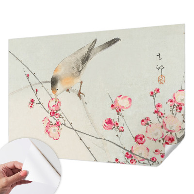 Fotobehang babykamer Bloemvogel