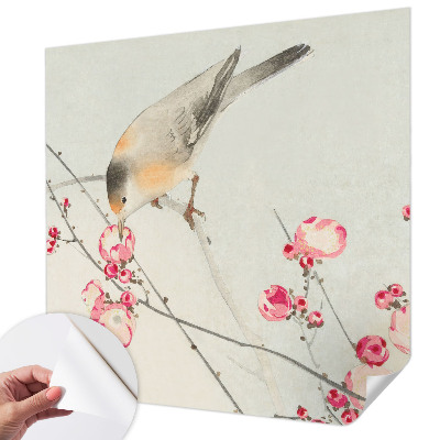 Fotobehang babykamer Bloemvogel