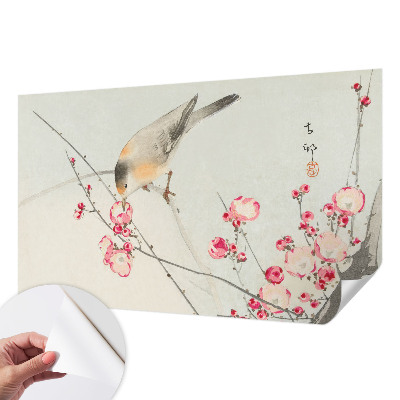 Fotobehang babykamer Bloemvogel