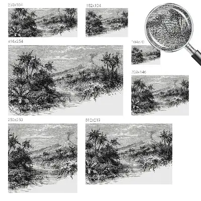 Zelfklevend fotobehang op maat met een exotisch panoramisch motief