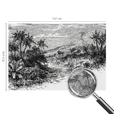 Zelfklevend fotobehang op maat met een exotisch panoramisch motief