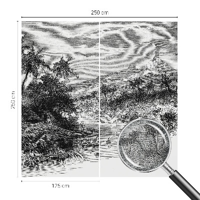 Zelfklevend fotobehang op maat met een exotisch panoramisch motief