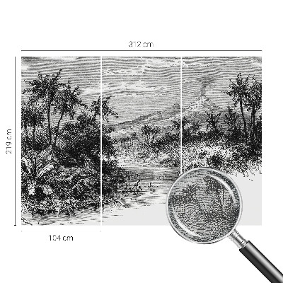 Zelfklevend fotobehang op maat Exotisch panorama