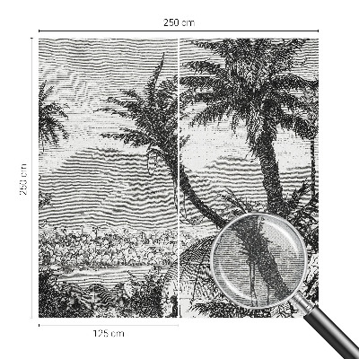 Zelfklevende behangsticker Tropische oase