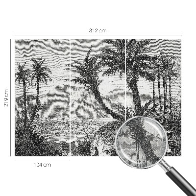 Zelfklevende behangsticker Tropische oase