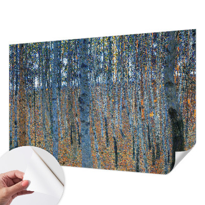 Fotobehang voor kinderkamer met een berkenbosmotief